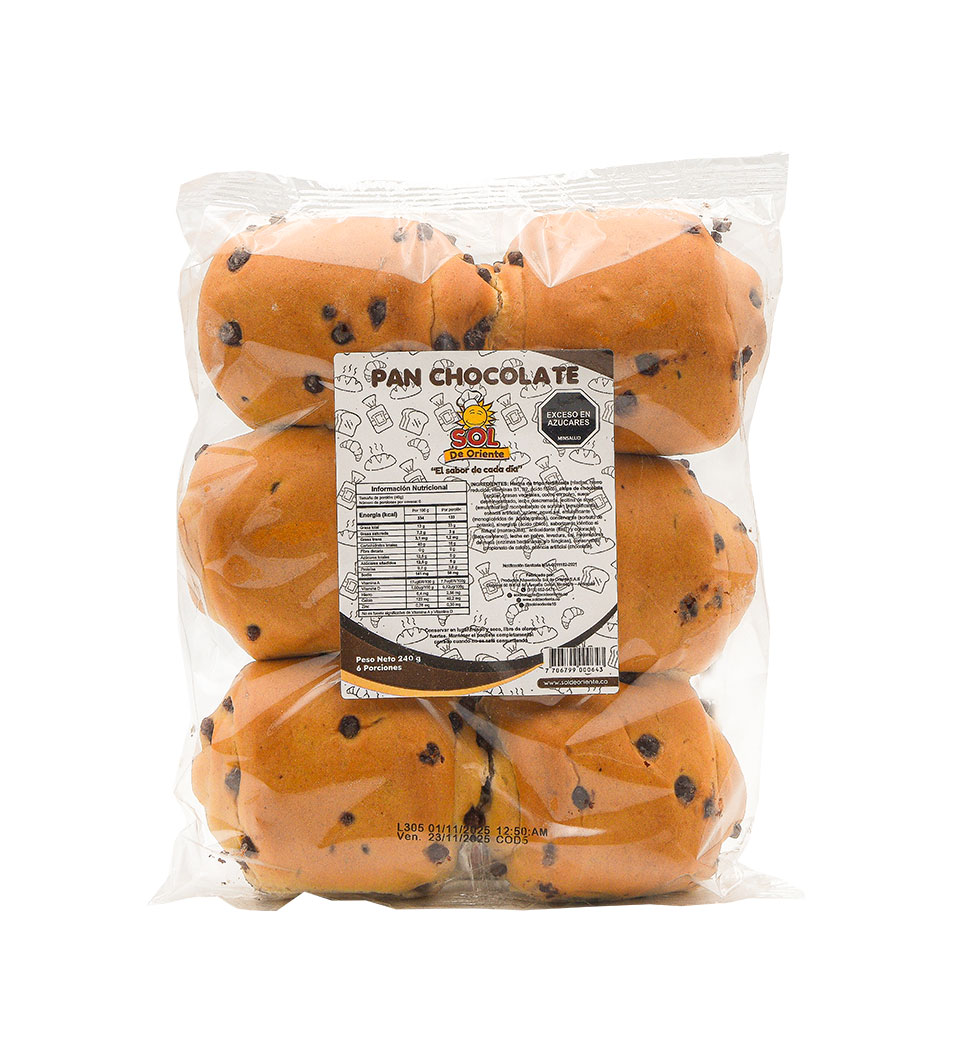 Pan con chocolate x 6